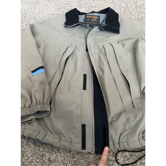 john rich and bros woolrich nylon bommer jacket men’s L outdoors zip up in ash - Picture 4 of 12